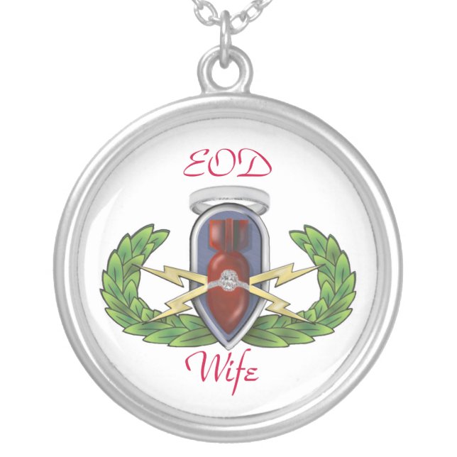 EOD Wife Silver Plated Necklace (Front)