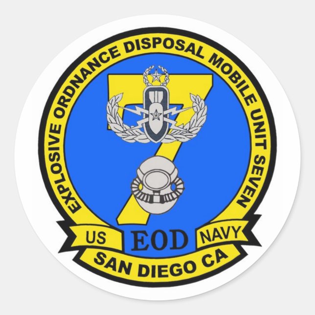 EODMU7 Ver 3 Classic Round Sticker (Front)