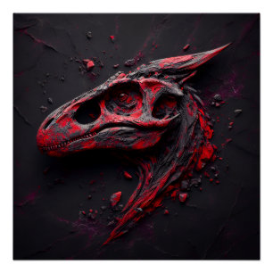 Eons in Crimson Charcoal - The Genius Of The AI Poster
