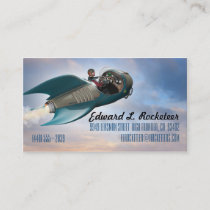 Eophona Retro Rocket Business Cards