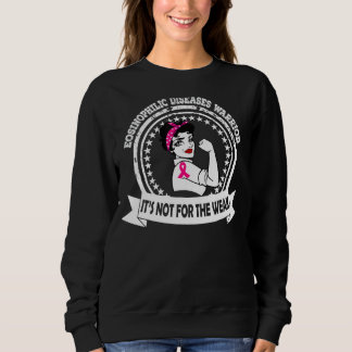 Eosinophilic Diseases Warrior  Pink Ribbon Awarene Sweatshirt