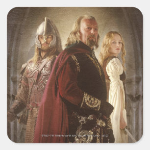 Eowyn and Theoden Square Sticker