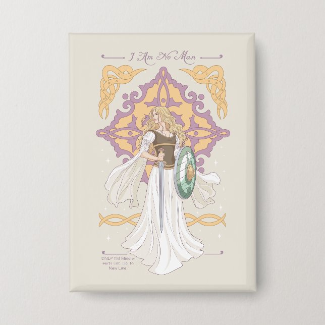 Éowyn "I Am No Man" Battle-Ready Graphic Button (Front)