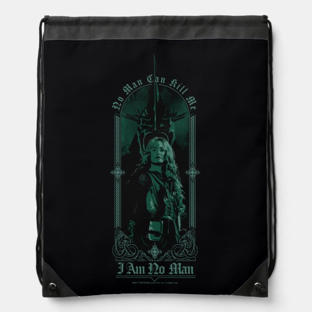Éowyn Vs SAURON™ "I Am No Man" Rohan Graphic Drawstring Bag (Front)