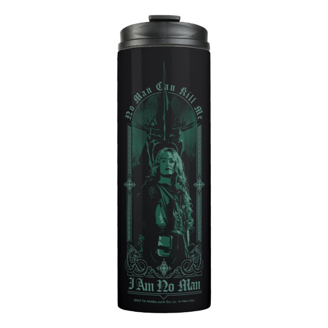 Éowyn Vs SAURON™ "I Am No Man" Rohan Graphic Thermal Tumbler (Front)