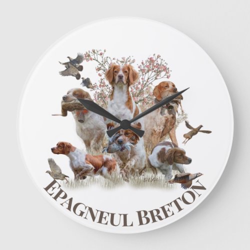 Epagneul Breton Brittany Spaniel   Large Clock
