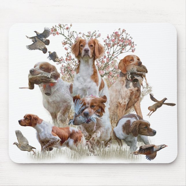 Epagneul Breton, Brittany Spaniel     Mouse Pad (Front)