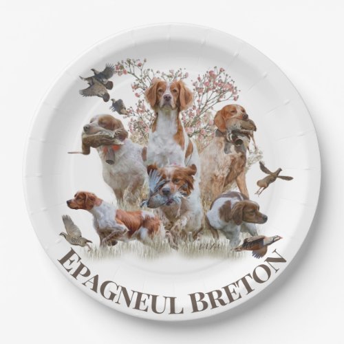 Epagneul Breton Brittany Spaniel   Paper Plates