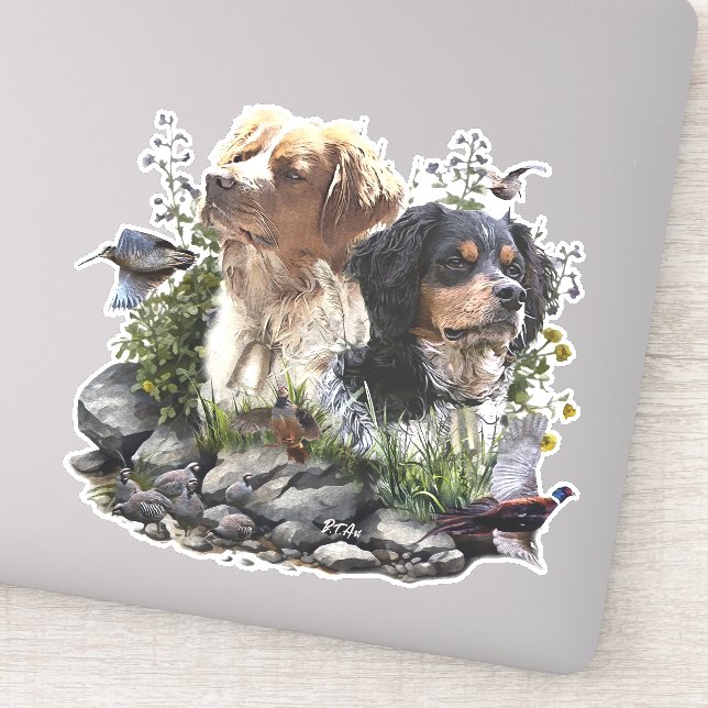 Epagneul Breton, Brittany Spaniel   Sticker (Detail)