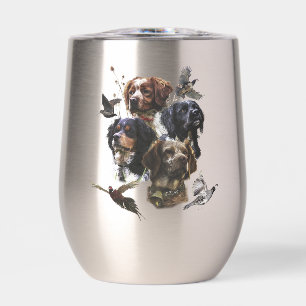 Epagneul Breton, Brittany Spaniel Thermal Wine Tumbler