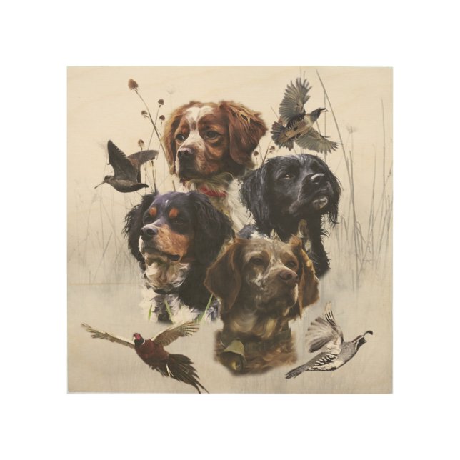 Epagneul Breton, Brittany Spaniel      Wood Wall Art (Front)