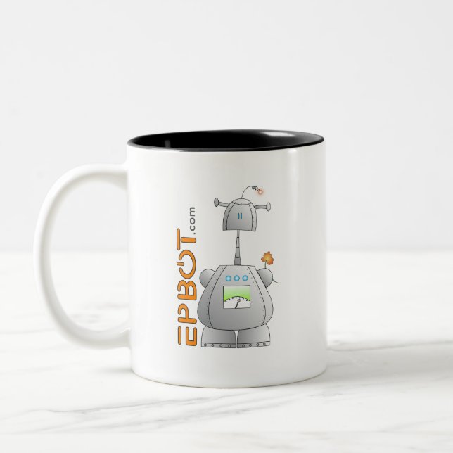 Epbot: Live Long and Geek On! Two-Tone Coffee Mug (Left)
