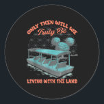 Epcot Boat Nature Truly Living With The Land  Classic Round Sticker<br><div class="desc">Epcot Boat Nature Truly Living With The Land</div>