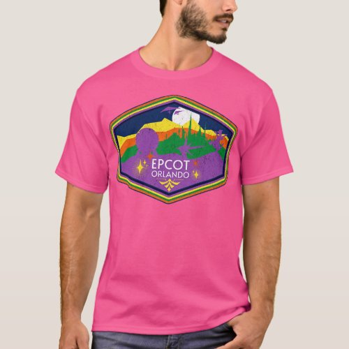 Epcot Orlando Grunge Vintage Retro Theme Park Desi T_Shirt
