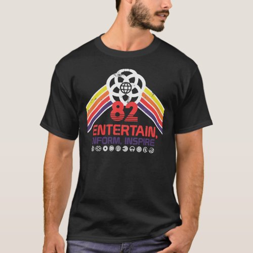 EPCOT Shirt _ Distressed Logo _ Entertain Inform I