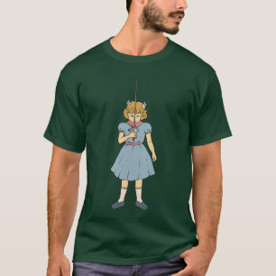 Epee Fencing Girl Clementine Punk Rock Goth Horror T-Shirt