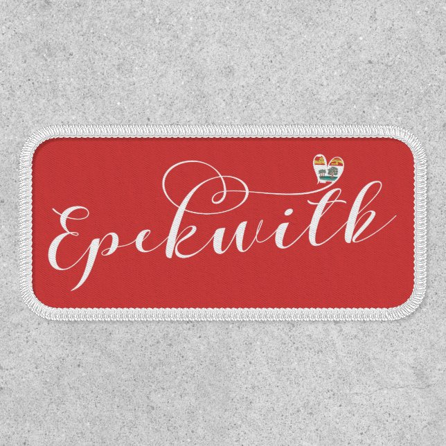 Epekwitk Flag Heart, Prince Edward Island, Canada Patch (Front)