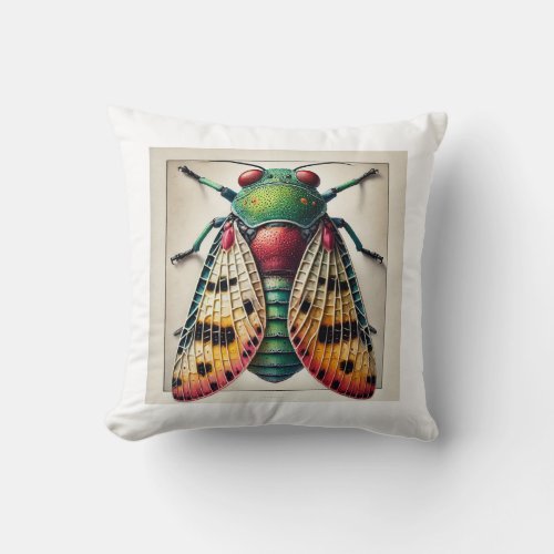 Epeorus Insect 200624IREF211 _ Watercolor Throw Pillow