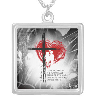 EPH. 5:11 SILVER PLATED NECKLACE