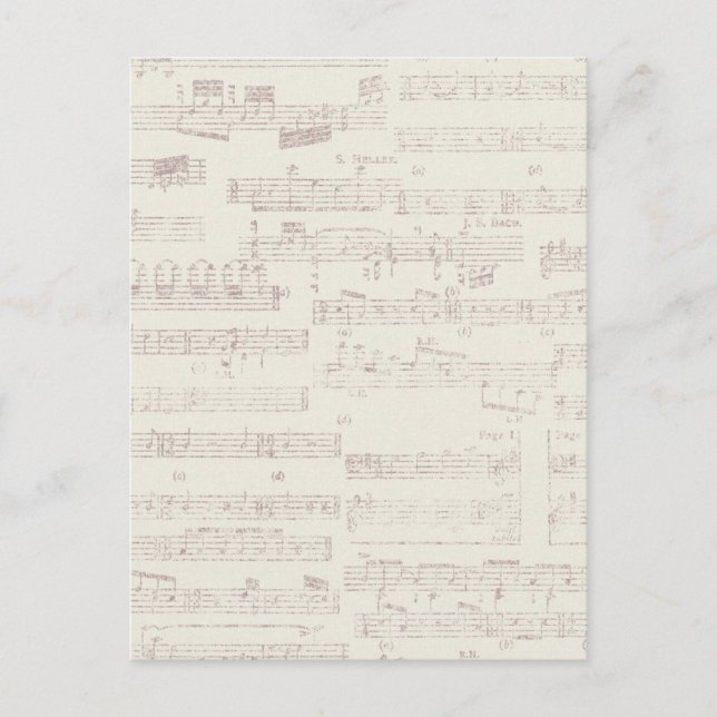 ephemera16 LIGHT GREY MUSIC BARS NOTES BACKGROUNDS (Front)
