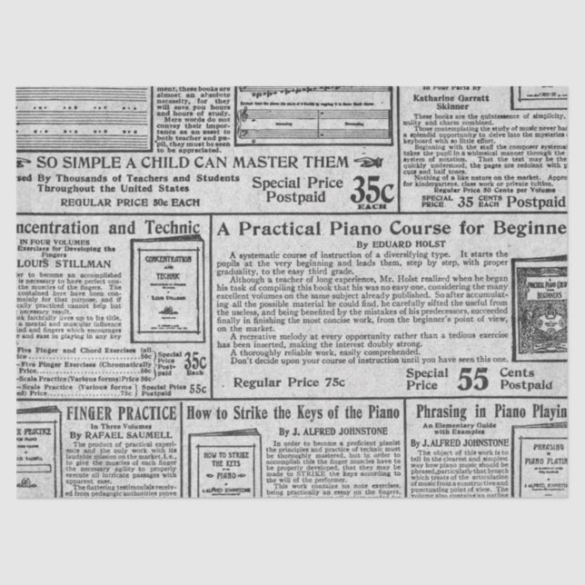 Ephemera Antique Paper Series Design 32 (Front)