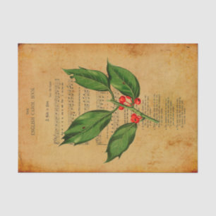 Ephemera Christian Song A Babe is Born Decoupage Tissue Paper