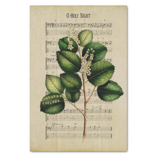Ephemera Christian Song O Holy Night Decoupage