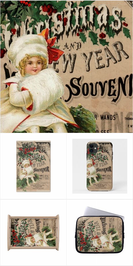 Ephemera Christmas New Year Souvenir Poster 