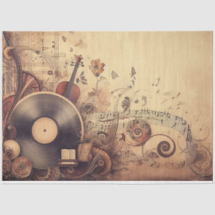 Ephemera Decoupage Furniture Scrapbooking Music Tissue Paper