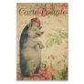 Ephemera French Postcard Pig With Crown Decoupage Tissue Paper