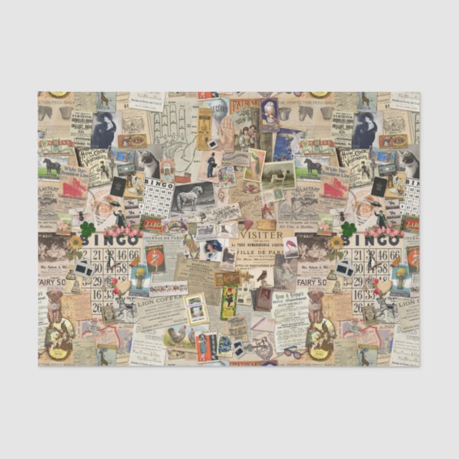 Ephemera Scatter Decoupage or collage paper (Front)