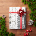 Ephemera Script Wrapping Paper | Zazzle