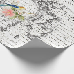 Ephemera Script Wrapping Paper | Zazzle