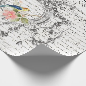 Ephemera Script Wrapping Paper | Zazzle