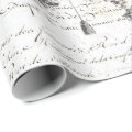 Ephemera Script Wrapping Paper | Zazzle
