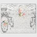 Ephemera Script Wrapping Paper | Zazzle