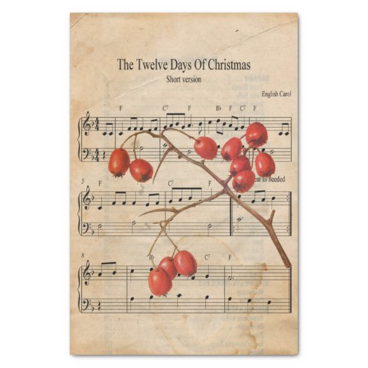 Ephemera The Twelve Days of Christmas Decoupage 