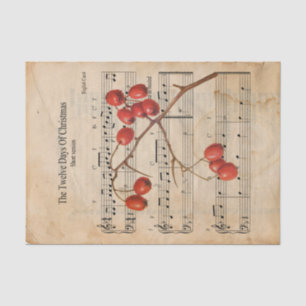 Ephemera The Twelve Days of Christmas Decoupage Tissue Paper