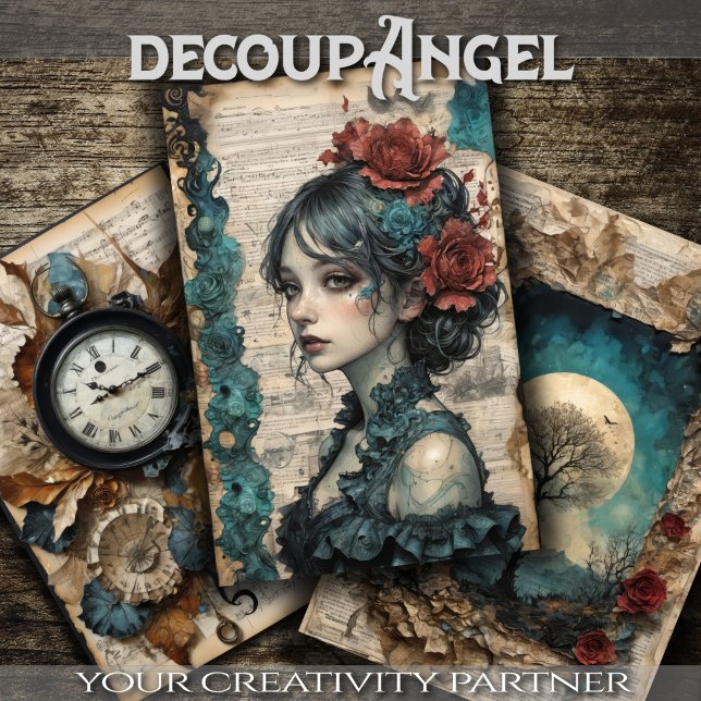 Ephemera Vintage - Lost in memories - Decoupage  Wrapping Paper Sheets (Creator Uploaded)
