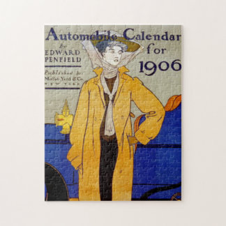 Ephemera Vintage Woman in Gold Jacket 1906 Jigsaw Puzzle
