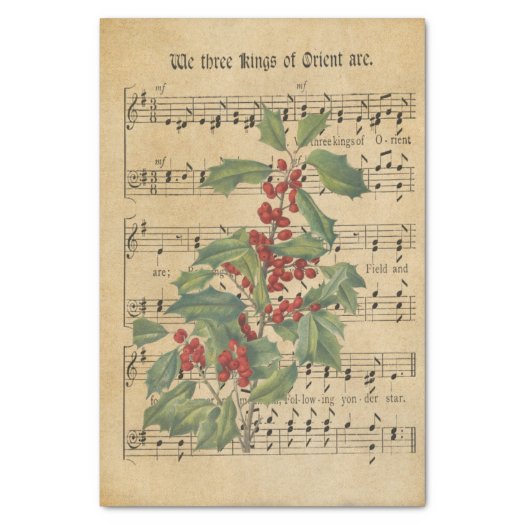 Ephemera We Three Kings of Orient are Decoupage Ti