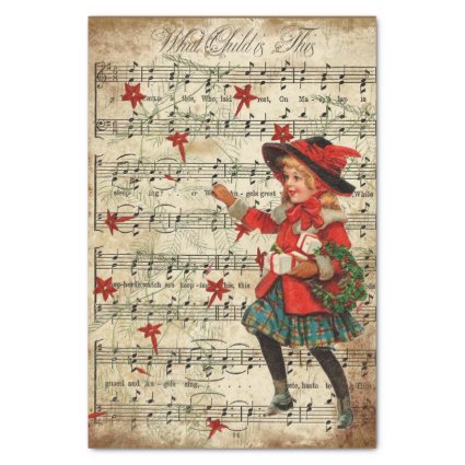 Ephemera What Child Is This Carol Decoupage 