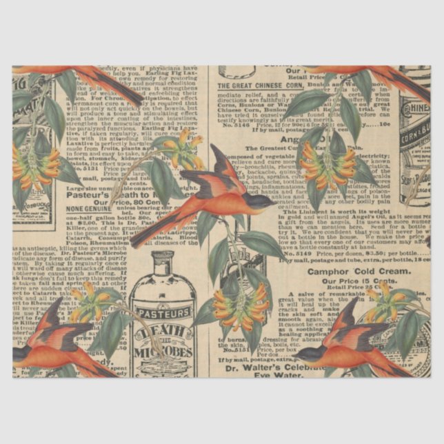 Ephemeral Birds Series Design Eleven Tissue Paper (Front)