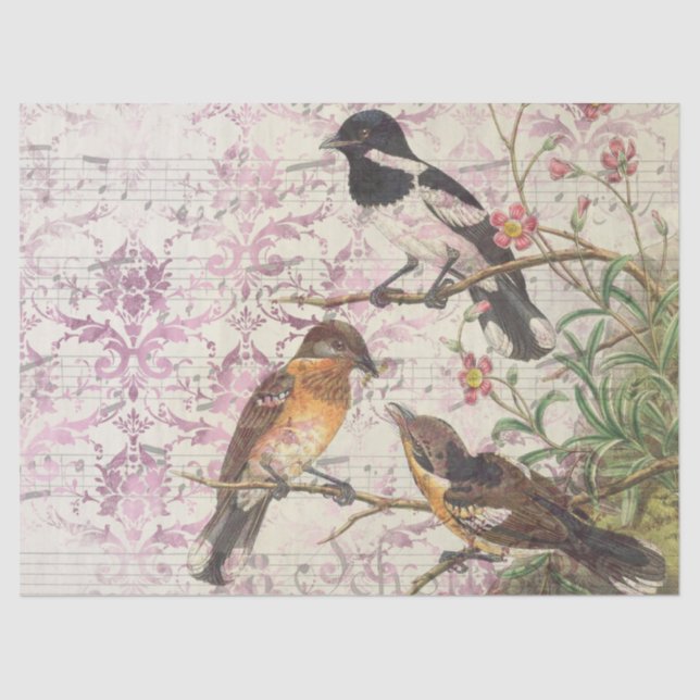 Ephemeral Birds Series Design Seventeen Tissue Paper (Front)