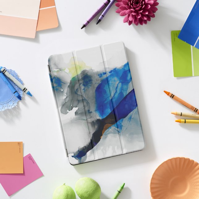 Ephemeral - Blue & Grey iPad Pro Cover (Desk)