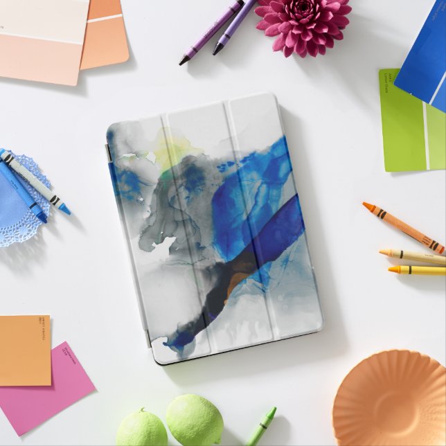 Ephemeral - Blue & Grey iPad Pro Cover (Desk)