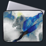 Ephemeral - Blue & Grey Laptop Sleeve<br><div class="desc">Ephemeral I by Sisa Jasper. Smokey-like abstract design done in greys and deep blues.</div>