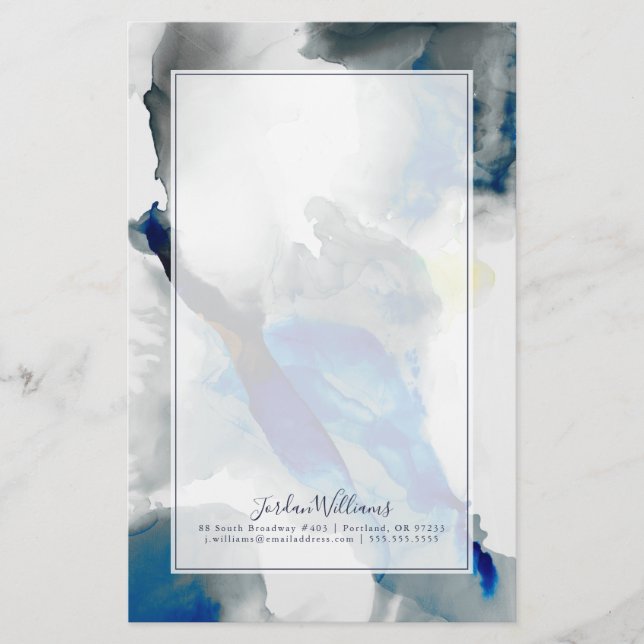 Ephemeral - Blue & Grey Stationery (Front)