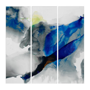 Ephemeral - Blue & Grey Triptych