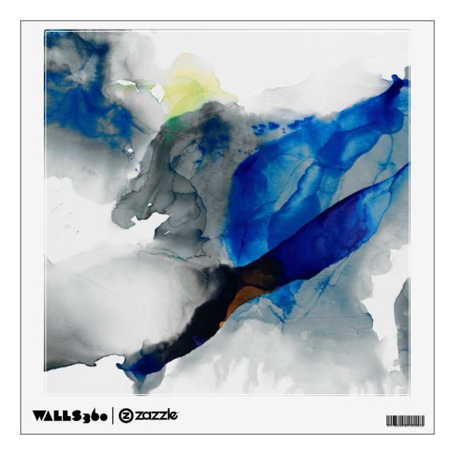 Ephemeral - Blue & Grey Wall Decal (Front)